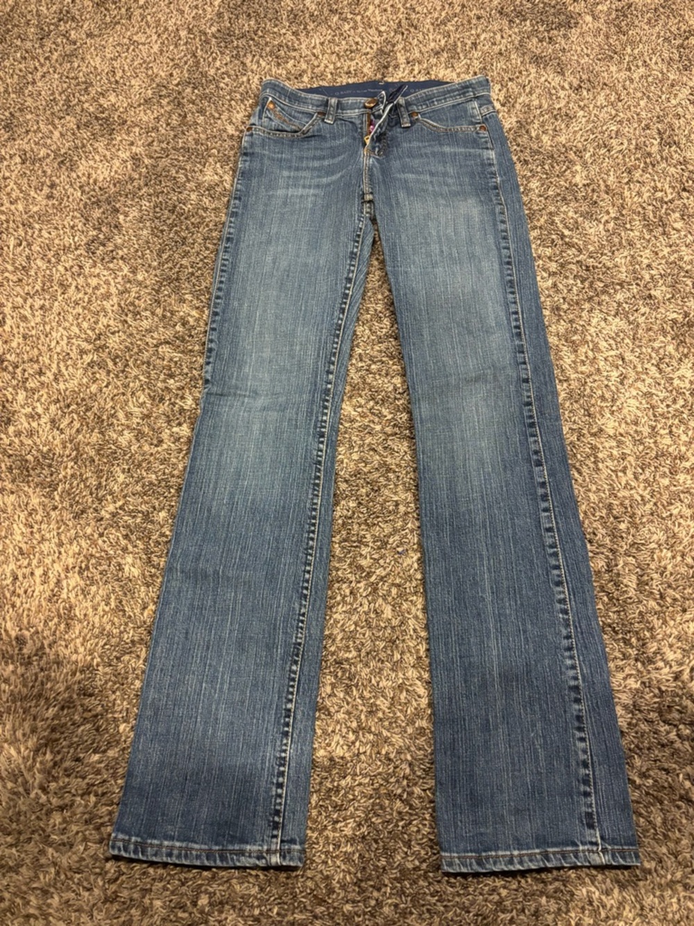 Wrangler QBaby Women's Mid Wash Blue Bootcut Jeans - Picture 2 of 6